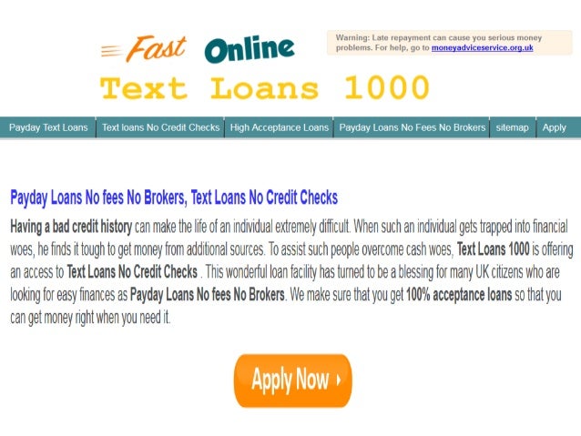 Instant text loans no fees Instant text loans no fees